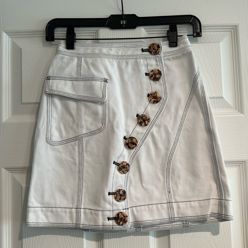 Acler denim A-line miniskirt